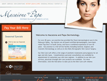Tablet Screenshot of macaioneandpapadermatology.com